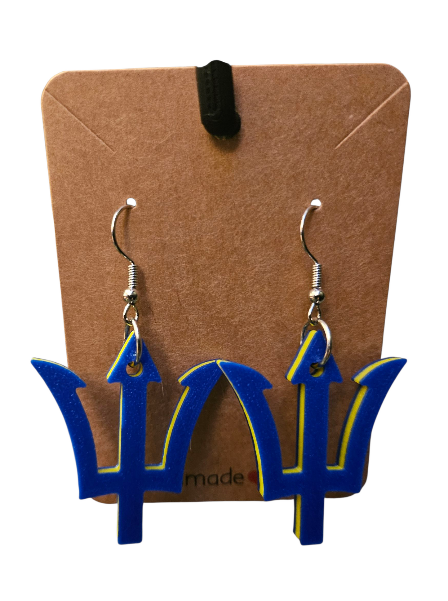 3D Printed Barbados Trident Earrings