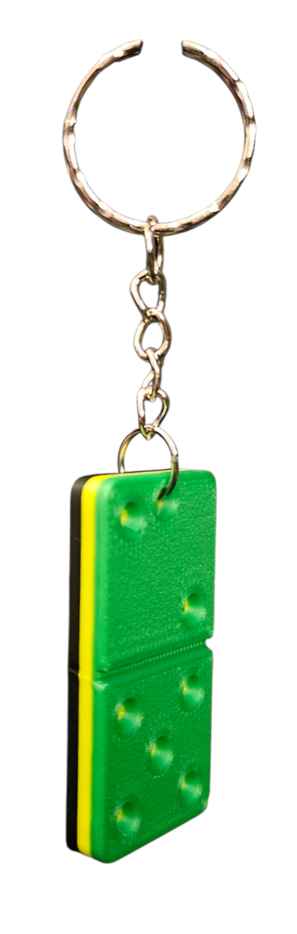 3D Printed Domino Keychain - Jamaica