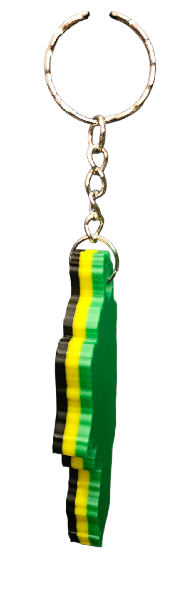 3D Printed Island Shaped Keychain - Jamaica