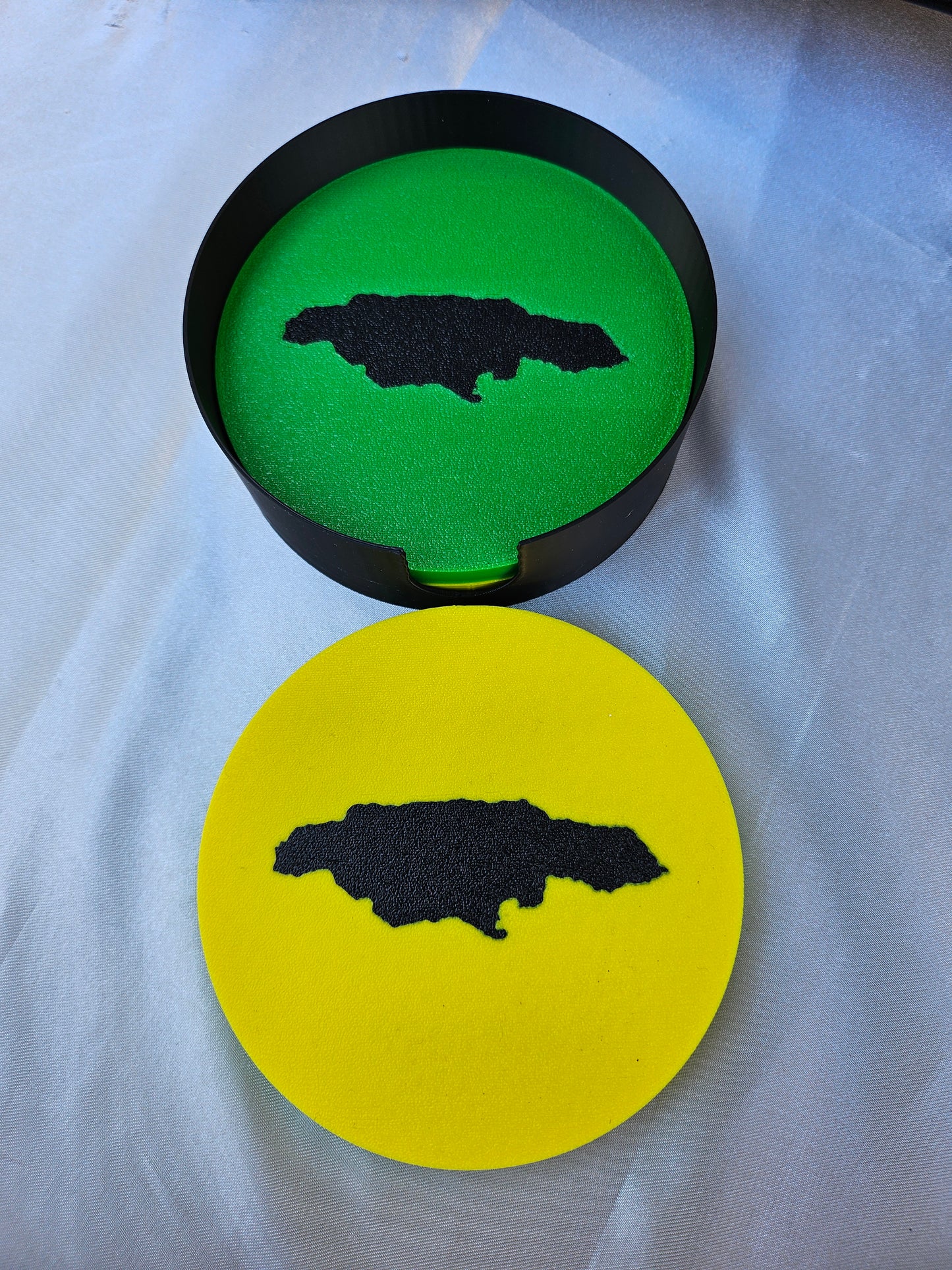 3D Printed Coasters, Set of 4 - Jamaica