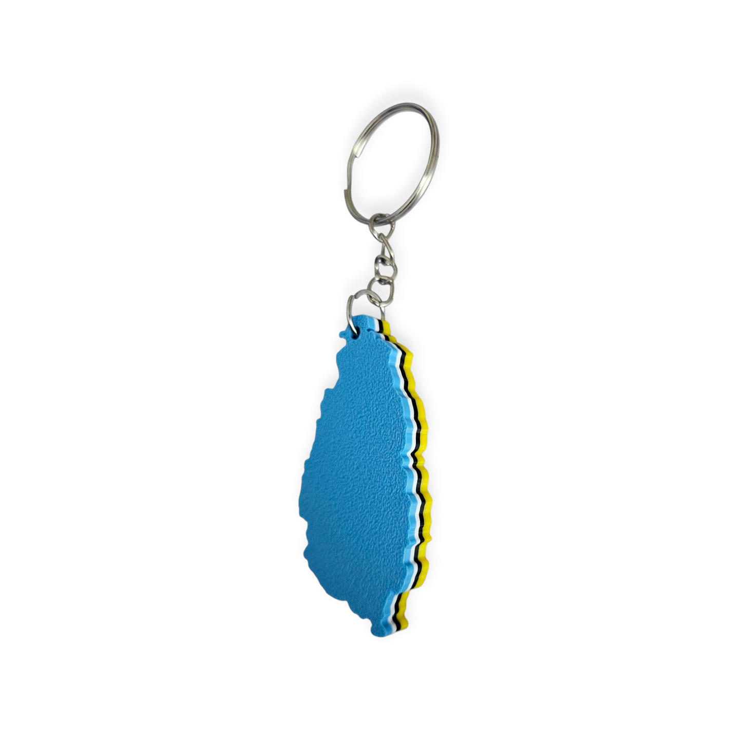3D Printed Island Shaped Keychain - St. Lucia