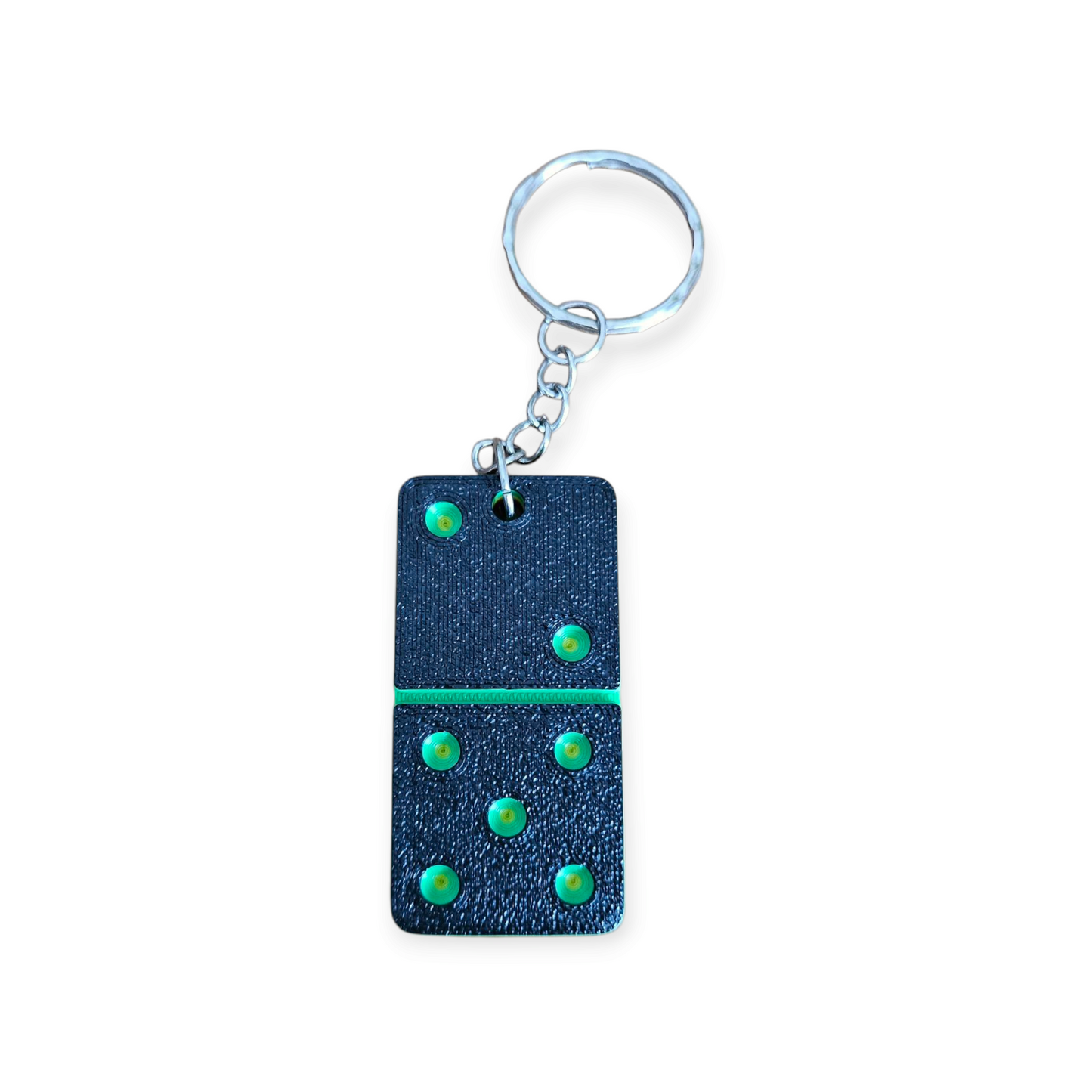 3D Printed Domino Keychain - Rastafarian