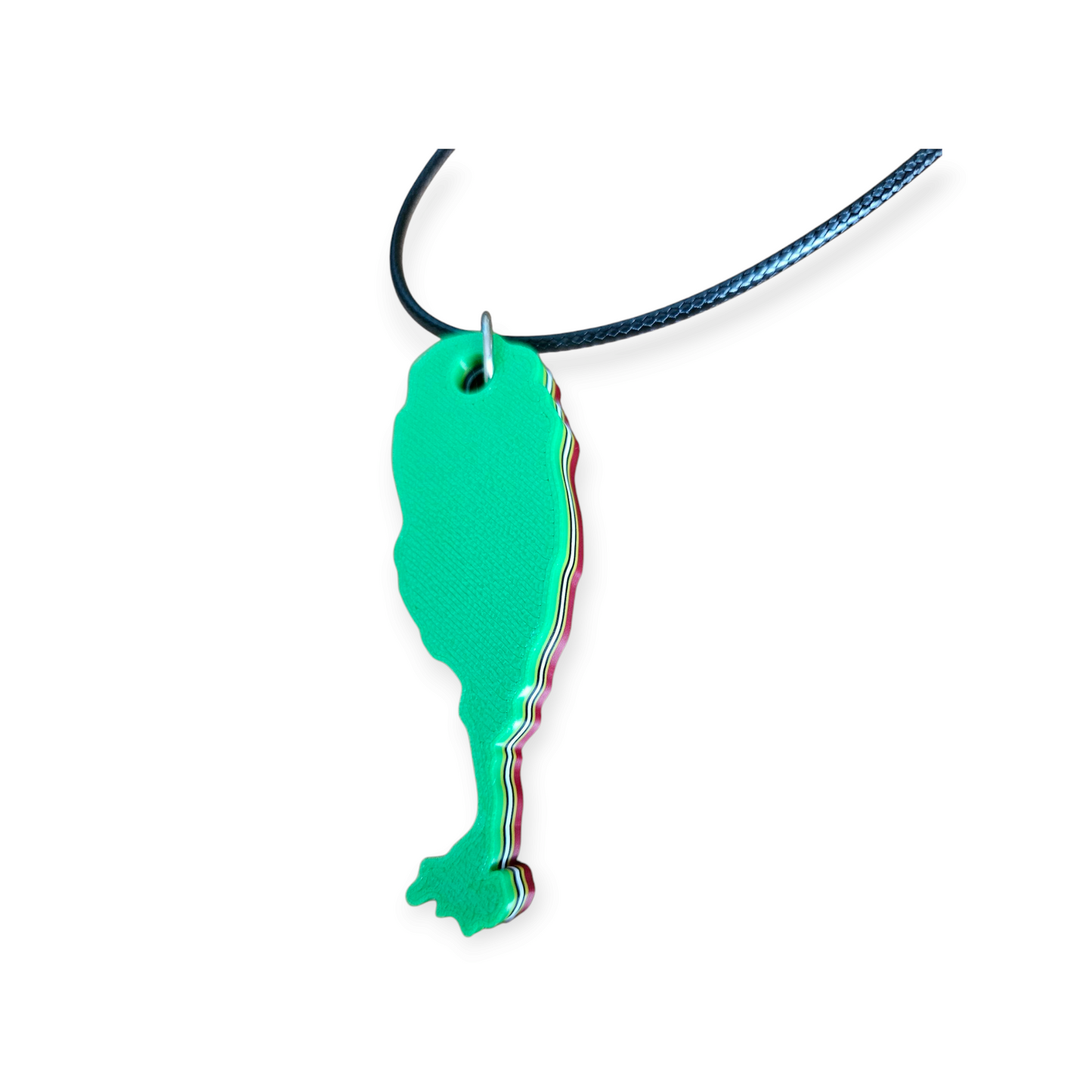3D Printed Island Shaped Pendant Necklace - St.Kitts