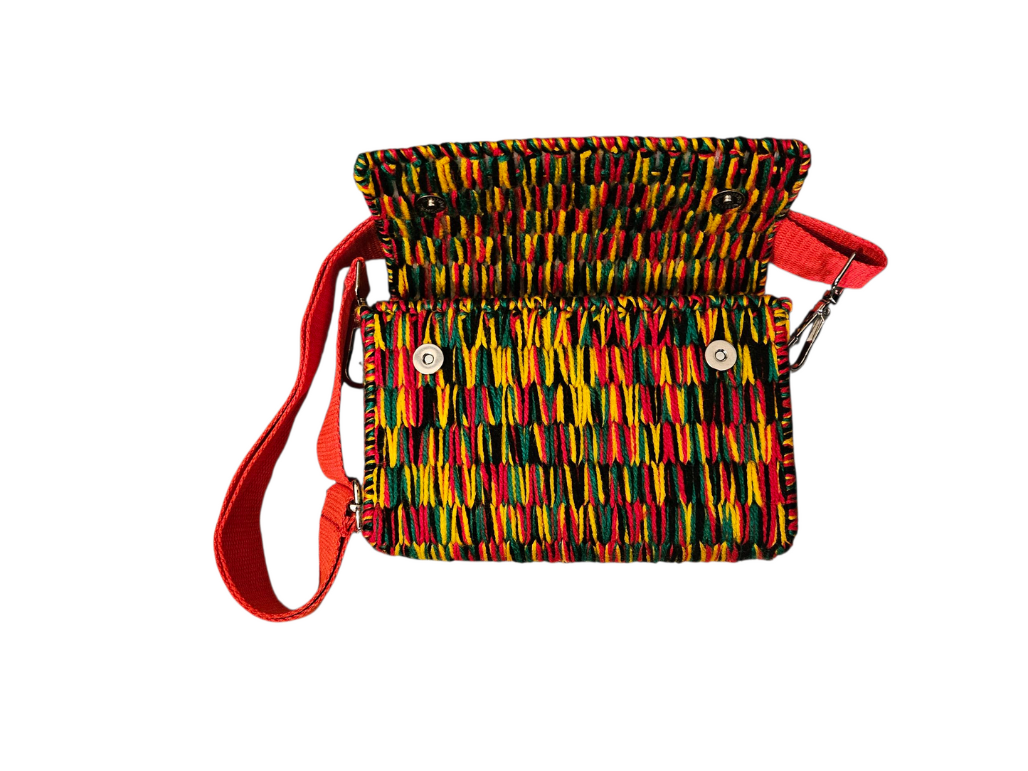 Crochet Clutch/Shoulder Bag - Rastafarian