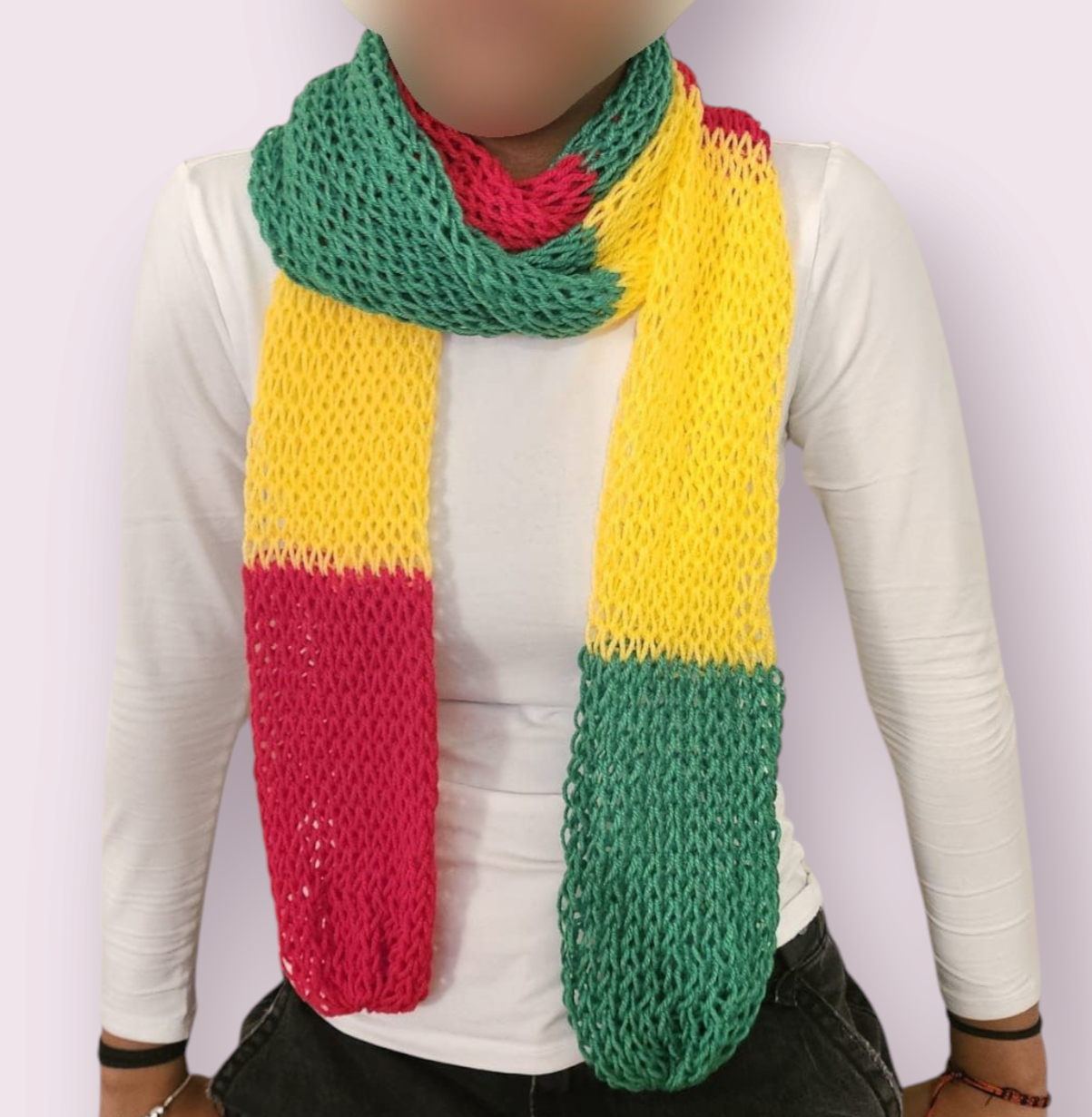 Knitted Fish Net Scarf - Grenada