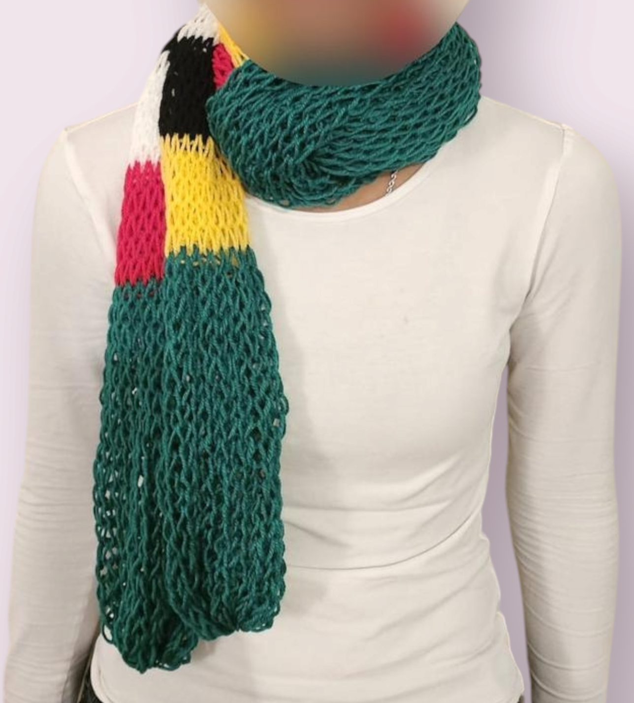 Knitted Fish Net Scarf - Dominica