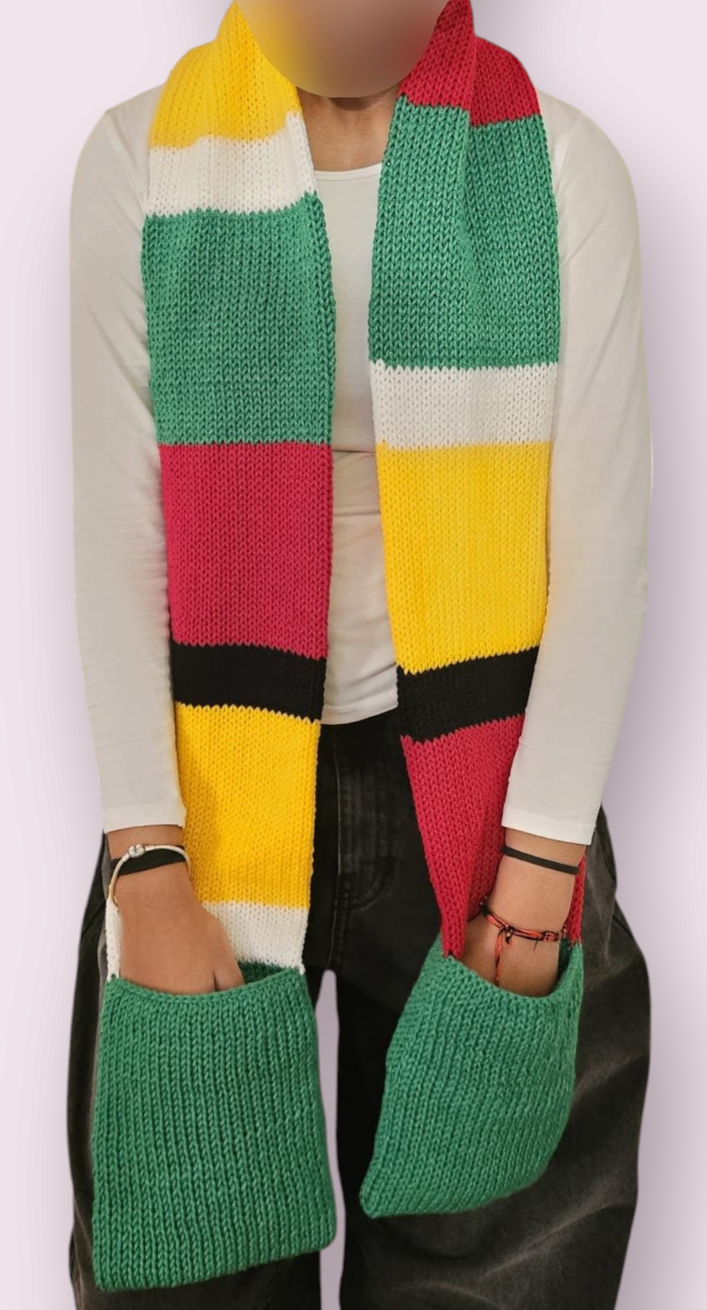 Knitted Pocket Scarf - Guyana