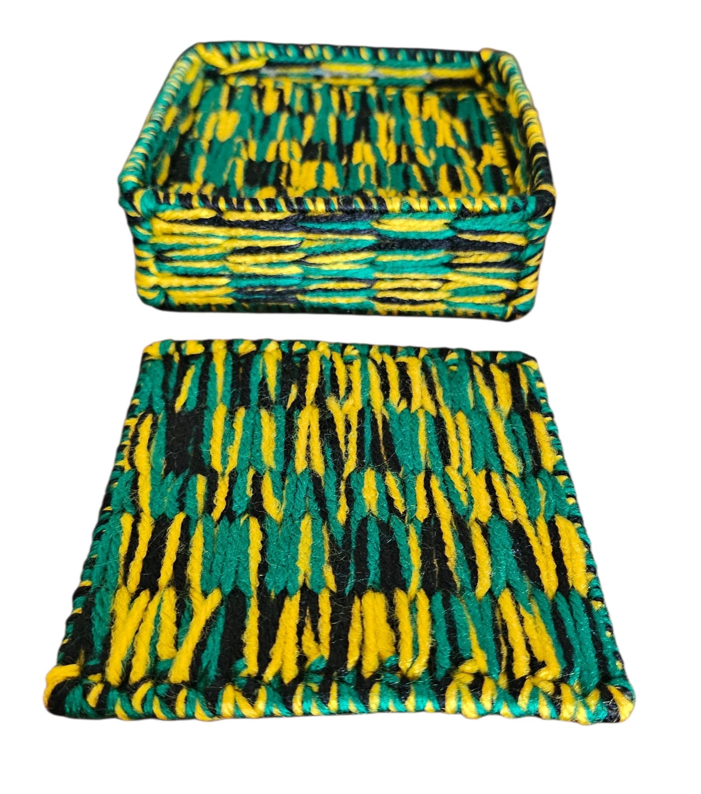 Crochet Coasters, set of 4 - Jamaica