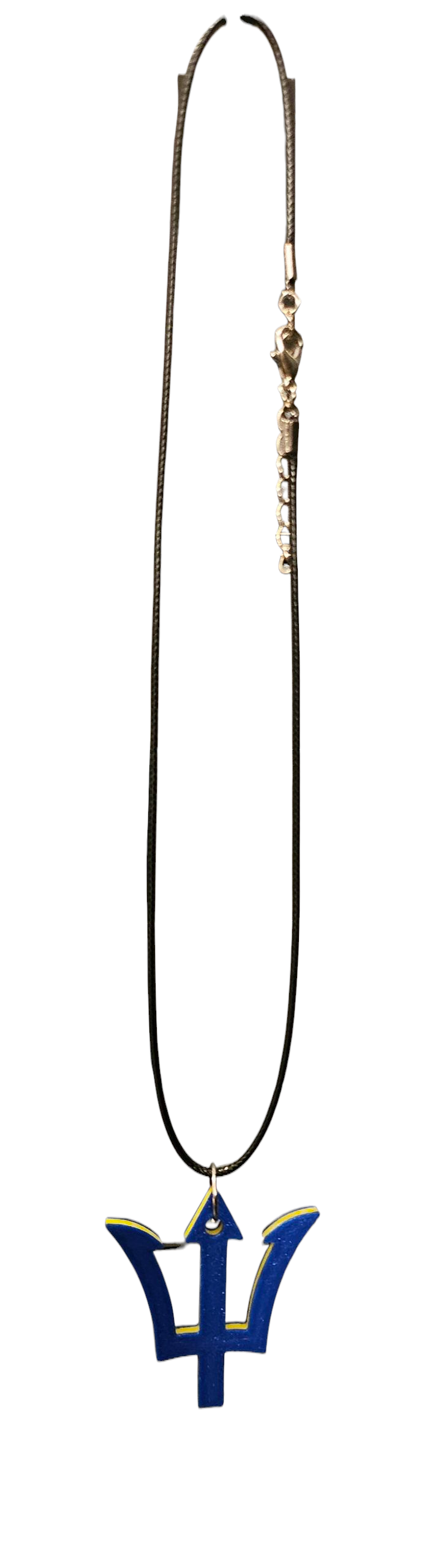 3D Printed Pendant Necklace - Barbados Trident