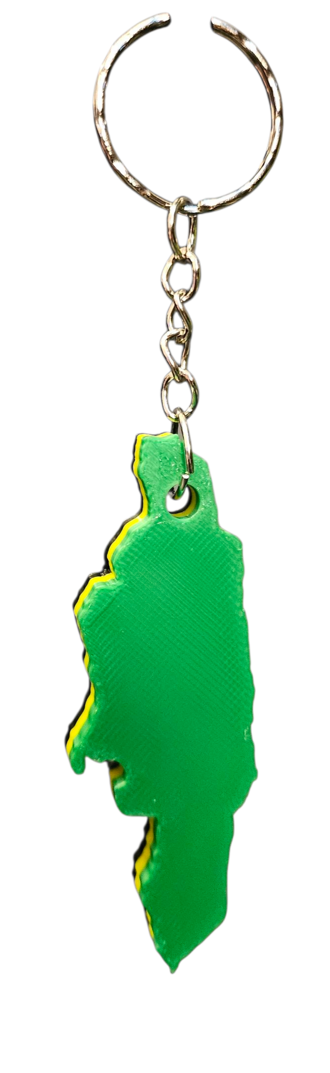 3D Printed Island Shaped Keychain - Jamaica