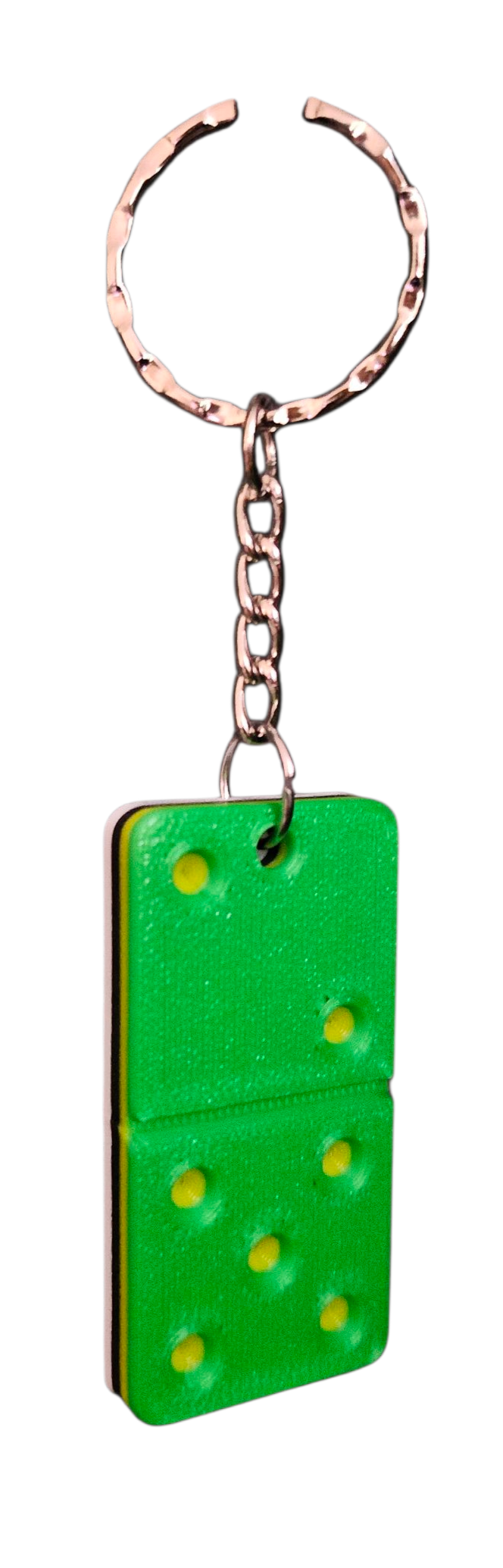 3D Printed Domino Keychain - Dominica