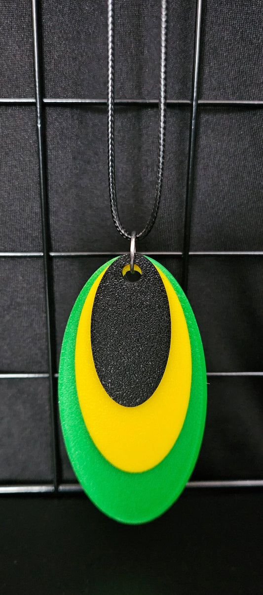 3D Printed Pendant Necklace - Jamaica