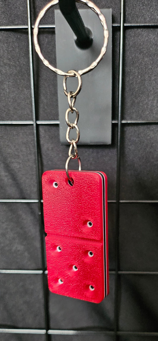 3D Printed Domino Keychain - Trinidad