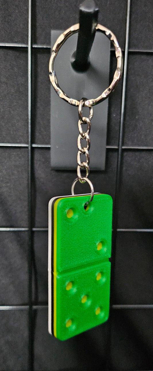 3D Printed Domino Keychain - Dominica