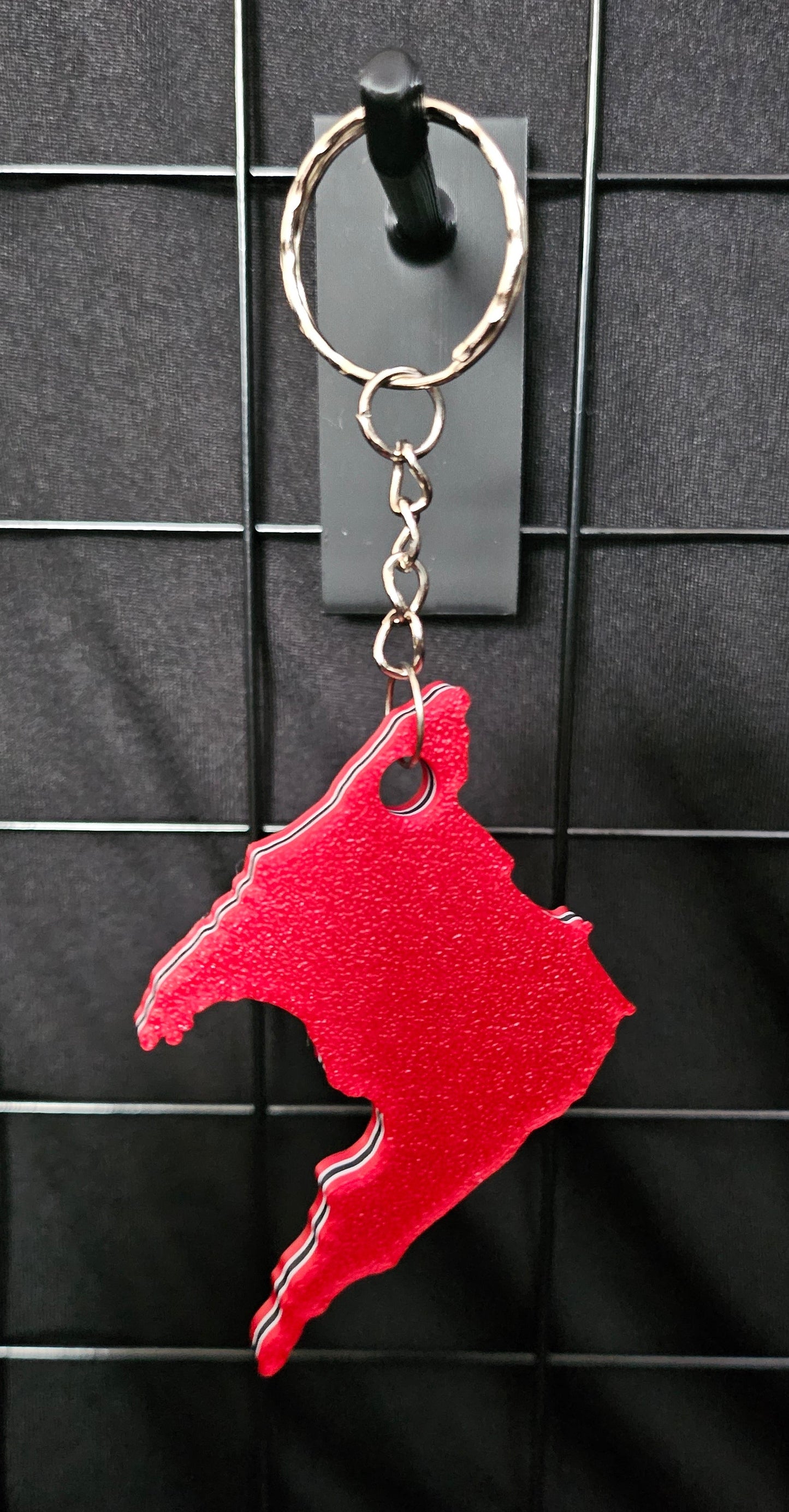 3D Printed Island Shaped Keychain - Trinidad