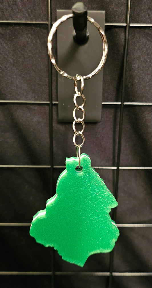 3D Printed Country Shaped Keychain - Nigeria