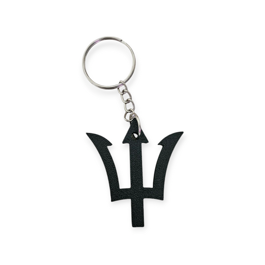 3D Printed Black Trident Keychain