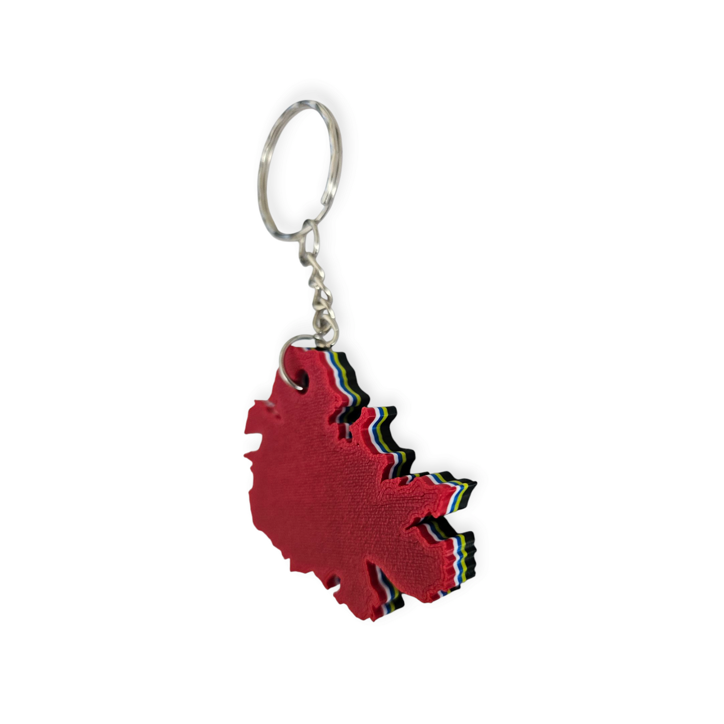 3D Printed Island Shaped Keychain - Antigua