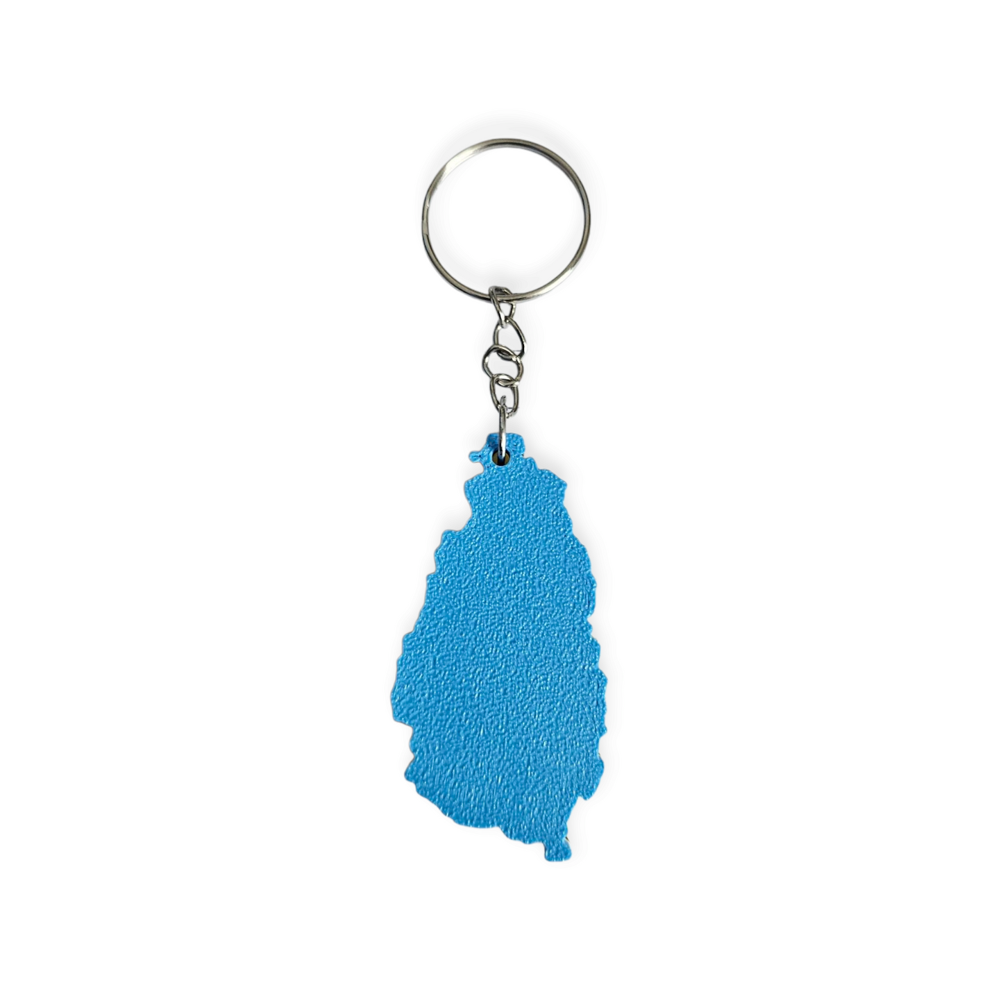3D Printed Island Shaped Keychain - St. Lucia