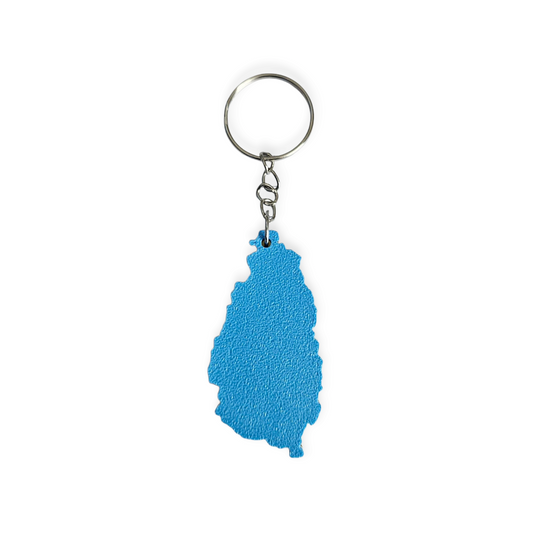 3D Printed Island Shaped Keychain - St. Lucia