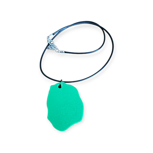 3D Printed Island Shaped Pendant Necklace - Nevis