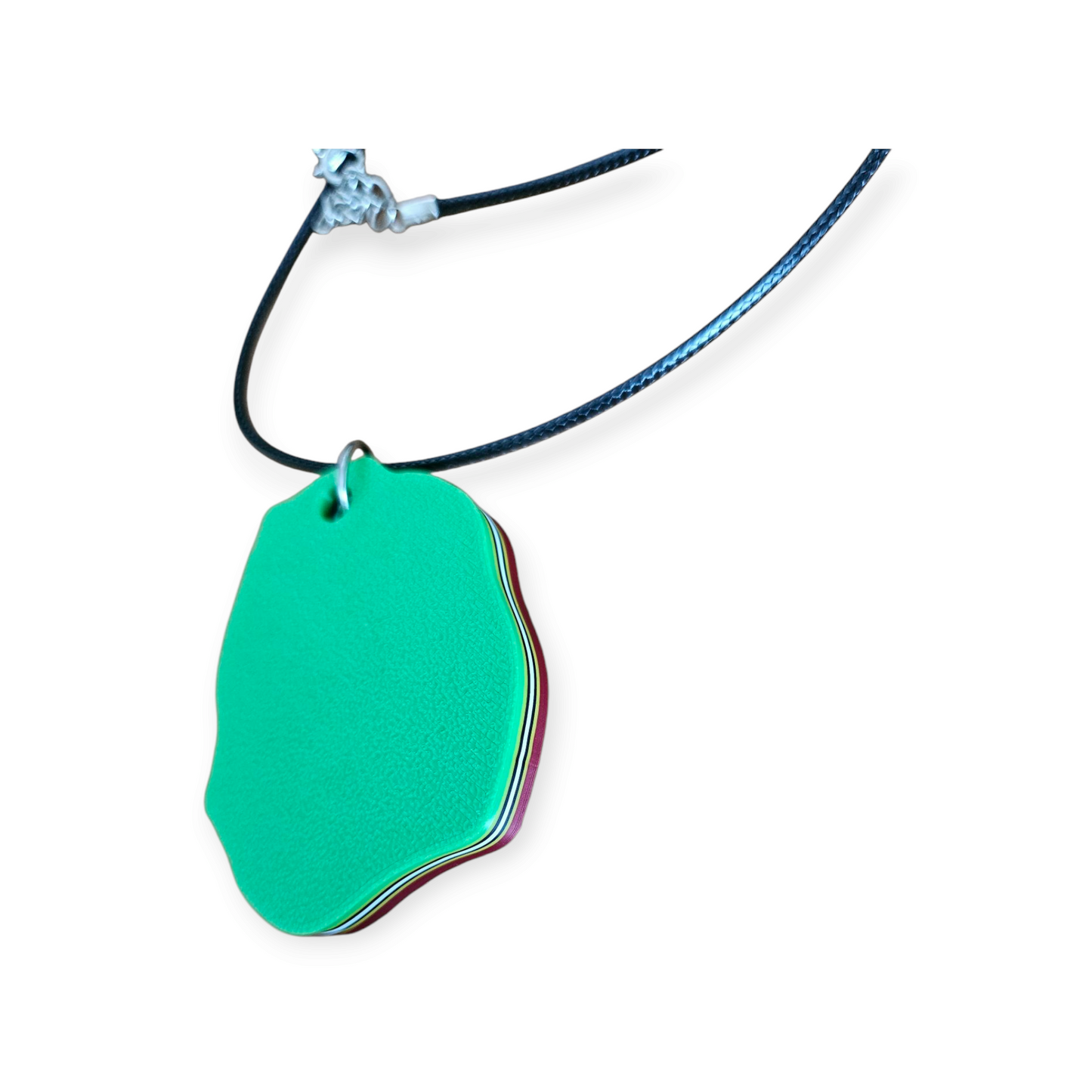 3D Printed Island Shaped Pendant Necklace - Nevis