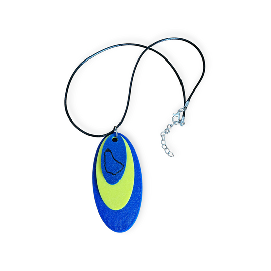 3D Printed Pendant Necklace - Barbados
