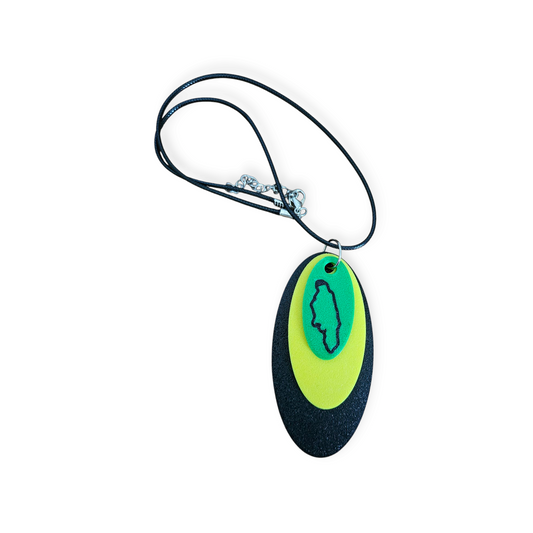 3D Printed Pendant Necklace - Jamaica