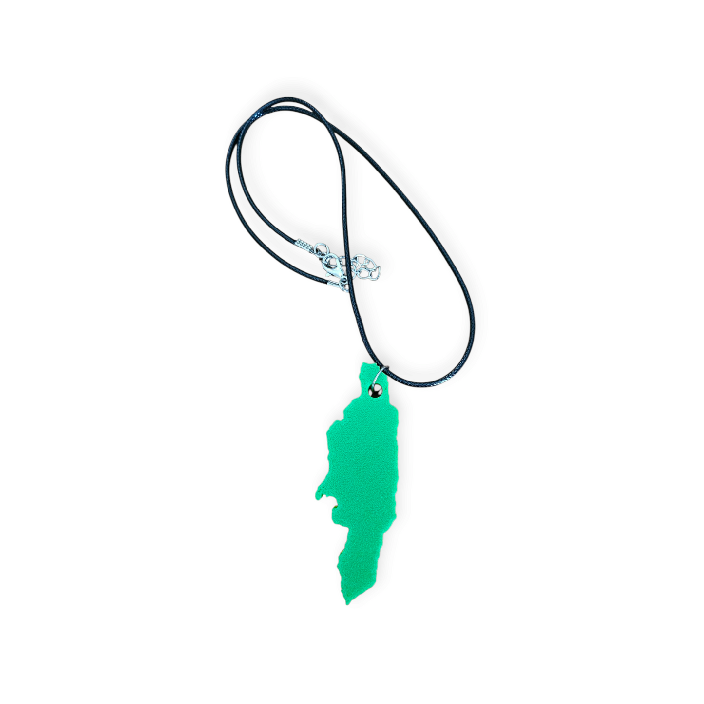 3D Printed Island Shaped Pendant Necklace - Jamaica