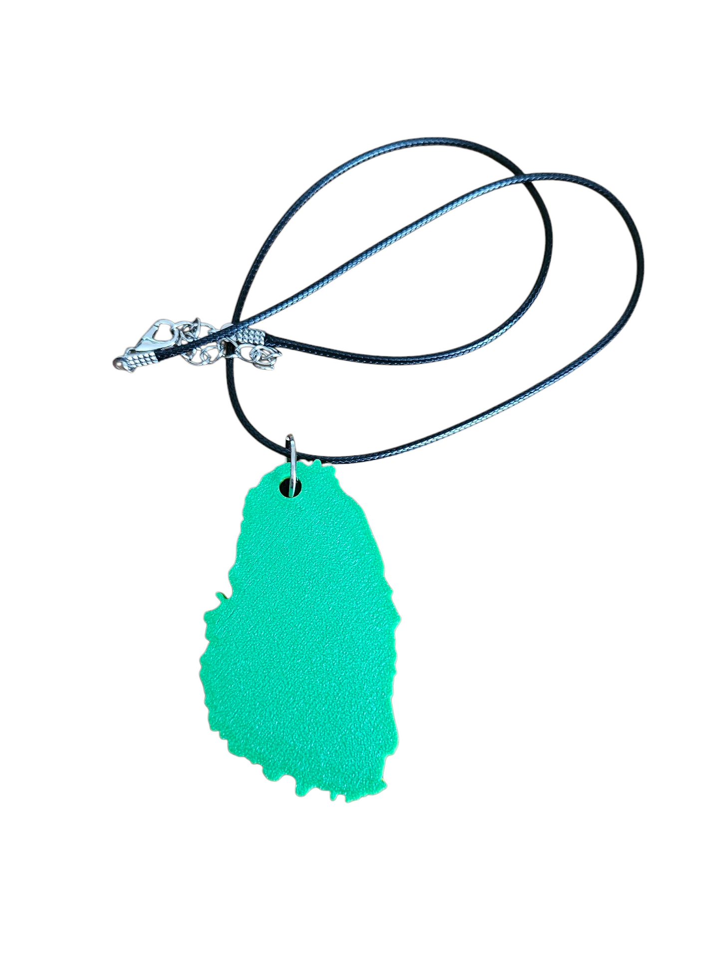 3D Printed Island Shaped Pendant Necklace - St. Vincent