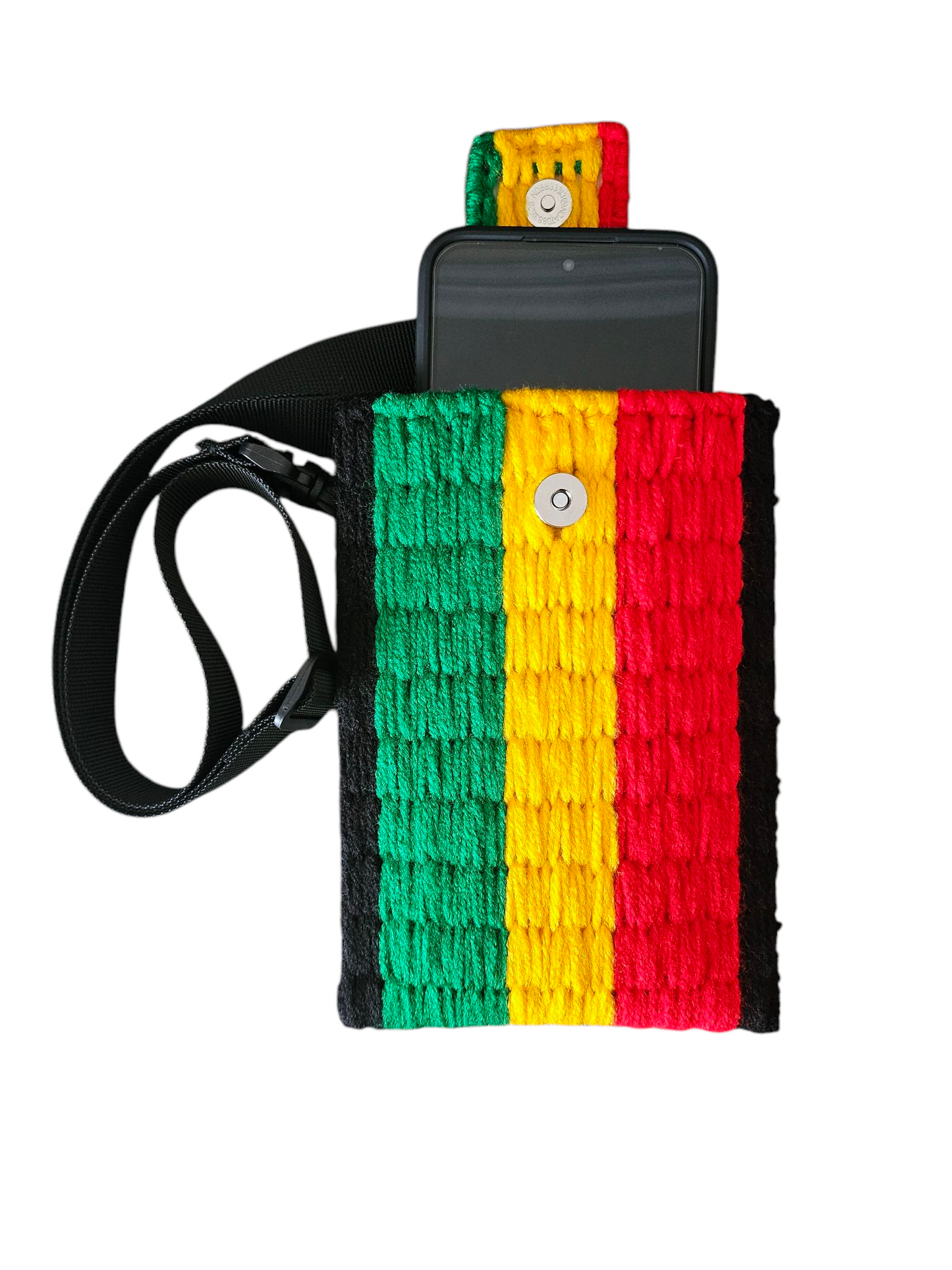 Crochet Phone Bag - Rastafarian