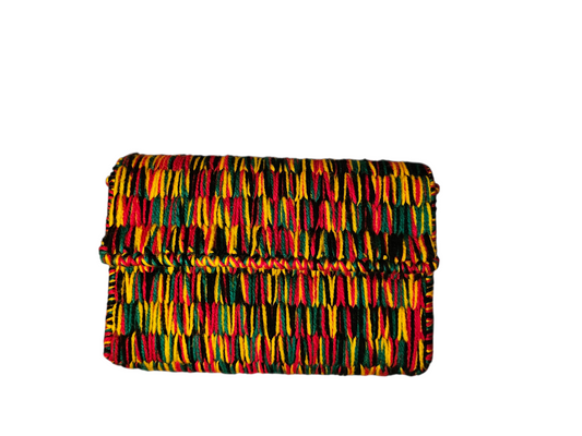 Crochet Clutch/Shoulder Bag - Rastafarian