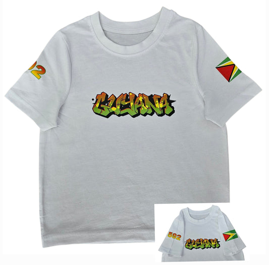 Kids Graffiti Style T-shirt - Ages 3-9 Guyana