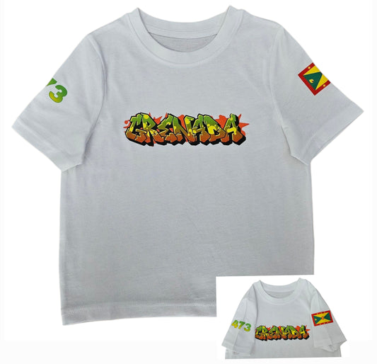 Kids Graffiti Style T-shirt - Ages 3-9 Grenada