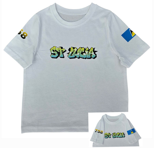 Kids Graffiti Style T-shirt - Ages 3-9 St Lucia