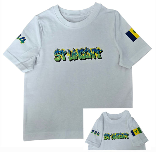 Kids Graffiti Style T-shirt - Ages 3-9 St. Vincent