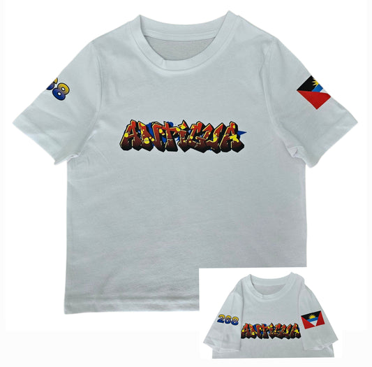 Kids Graffiti Style T-shirt - Ages 3-9 Antigua and Barbuda