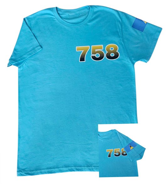 Small Dial Code T-shirt St. Lucia