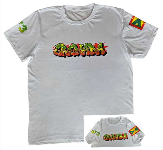 Adult Graffiti Style T-shirt Grenada