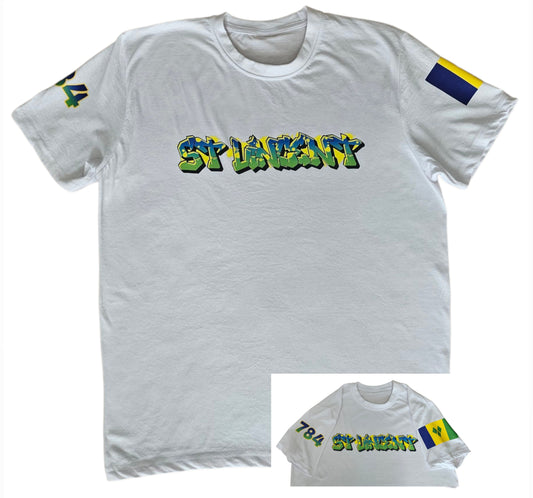 Adult Graffiti Style T-shirt St. Vincent