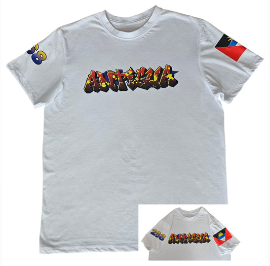Adult Graffiti Style T-shirt Antigua and Barbuda