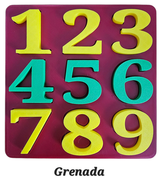 3D printed Number Puzzle Grenada
