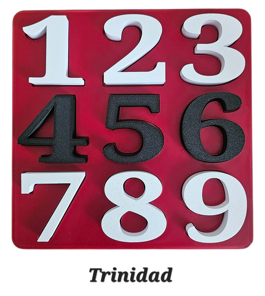 3D printed Number Puzzle Trinidad