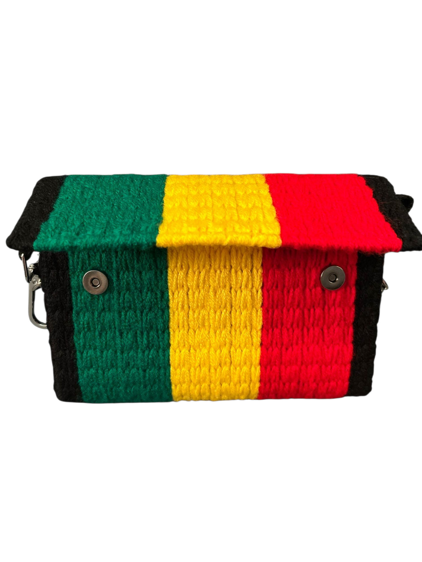 Crochet Clutch/Shoulder Bag - Rastafarian