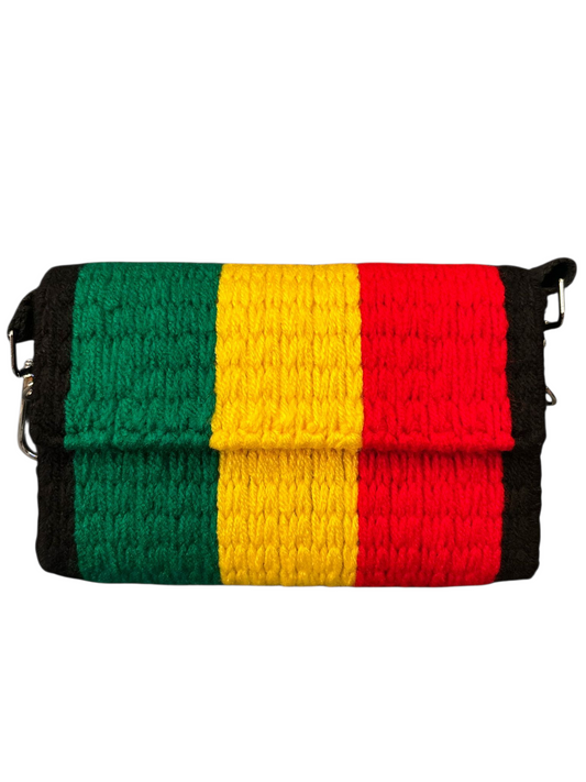 Crochet Clutch/Shoulder Bag - Rastafarian