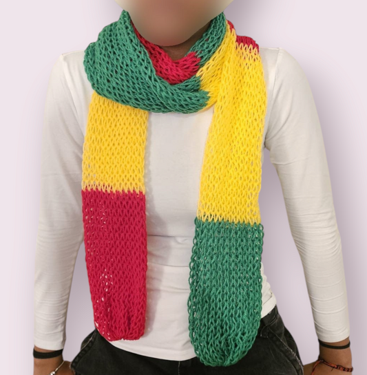 Knitted Fish Net Scarf - Grenada