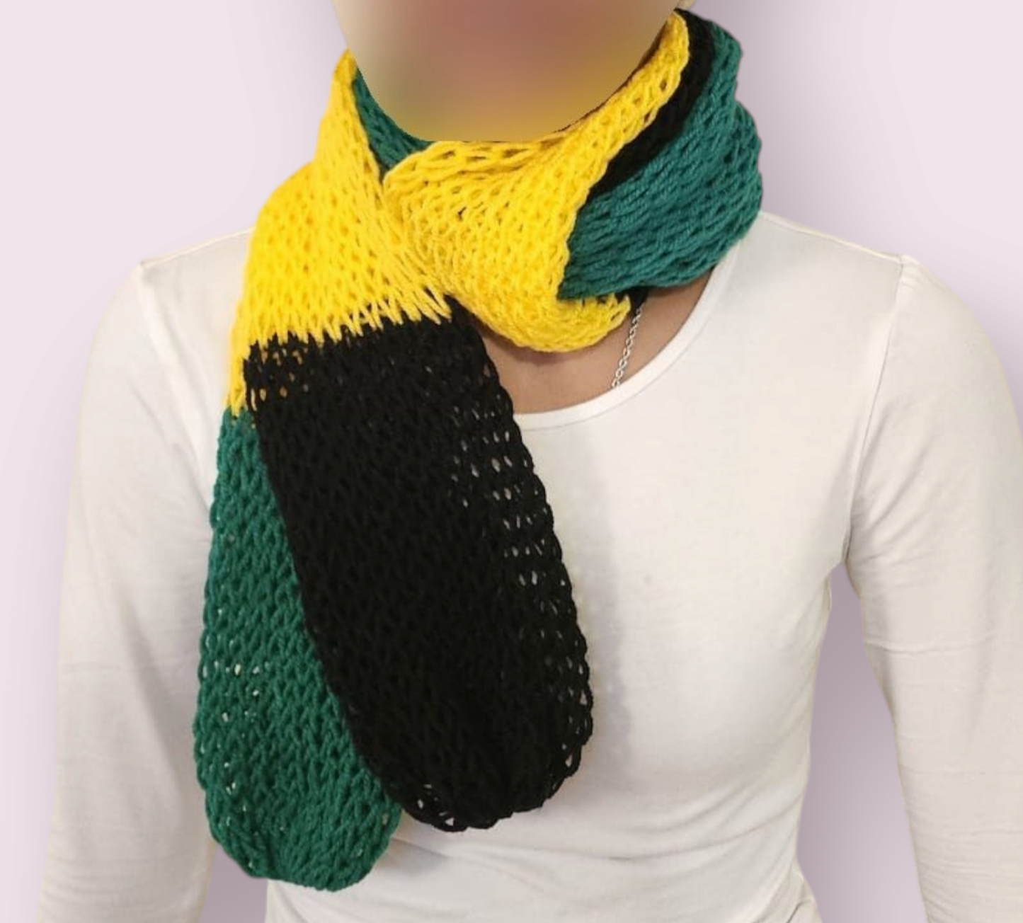 Knitted Fish Net Scarf - Jamaica