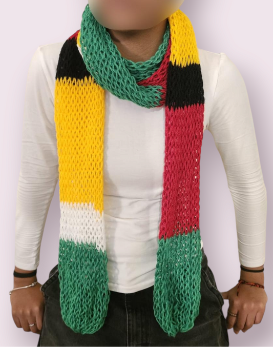 Knitted Fish Net Scarf - Guyana