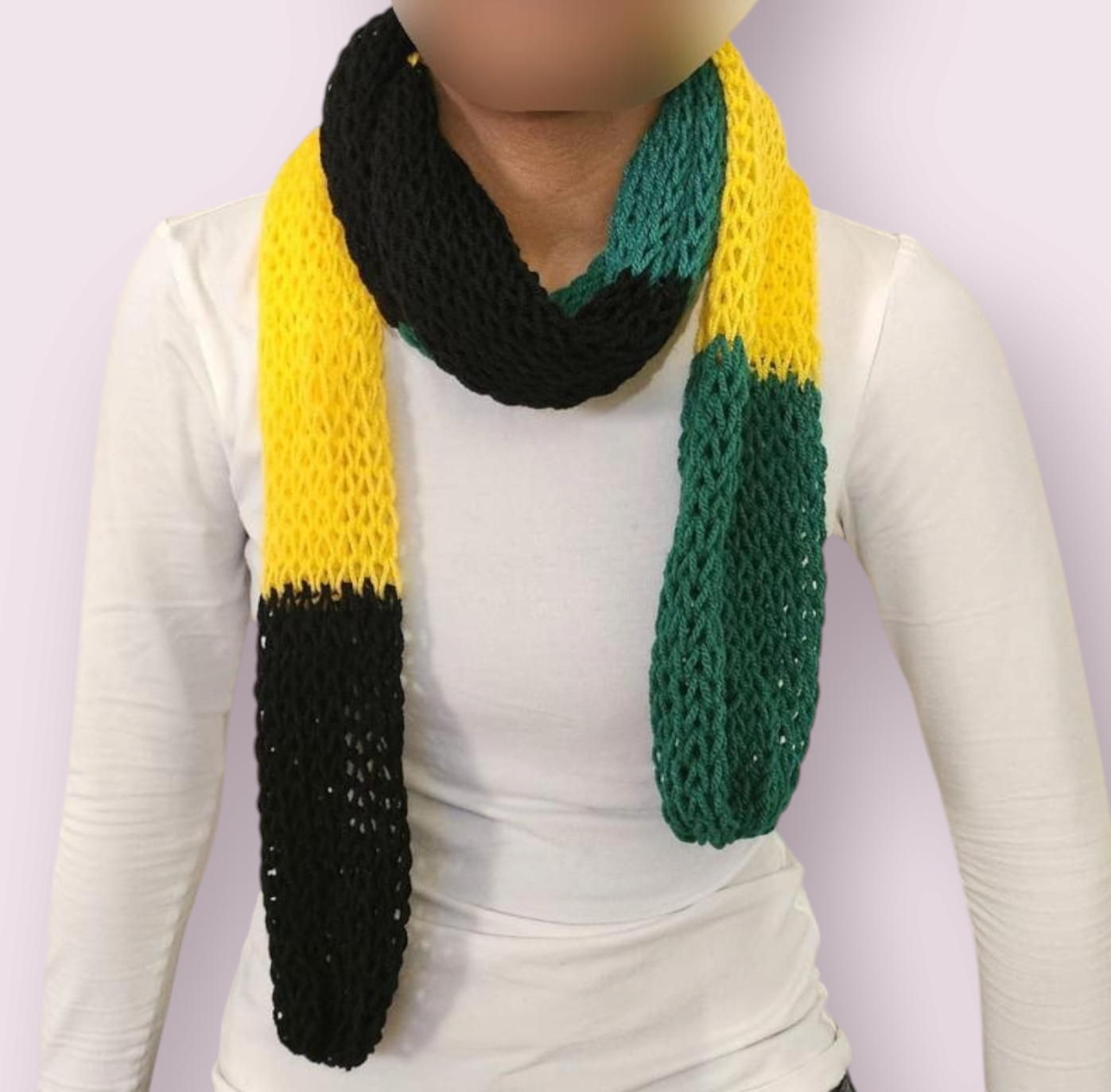 Knitted Fish Net Scarf - Jamaica