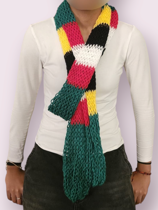 Knitted Fish Net Scarf - Dominica